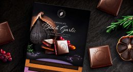Superfood black garlic chocolate packaging