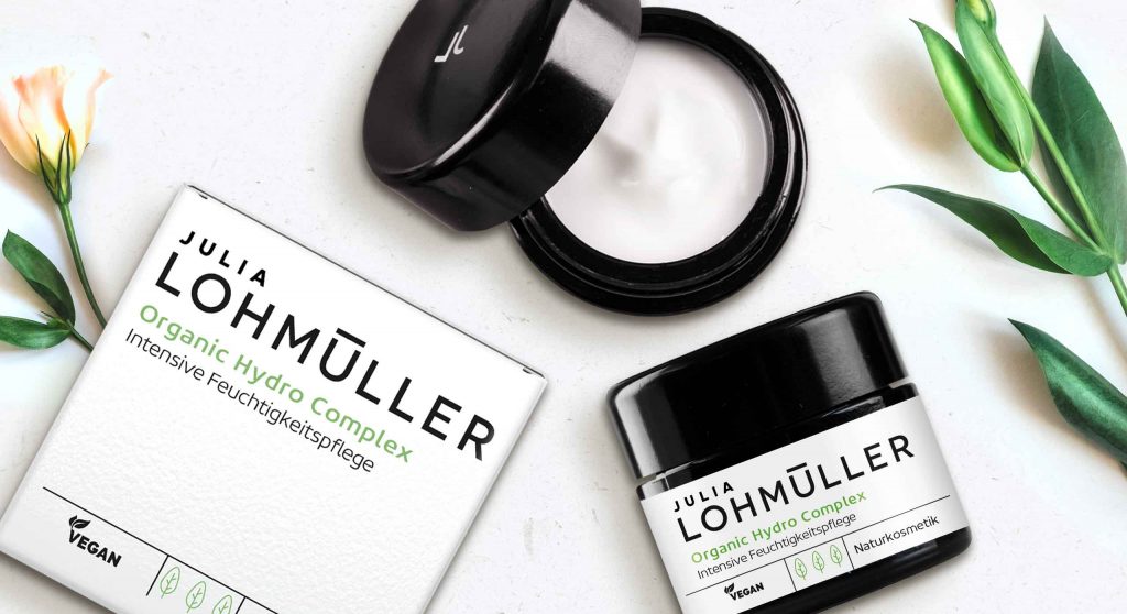 Julia Lohmüller natural skin care packaging design range