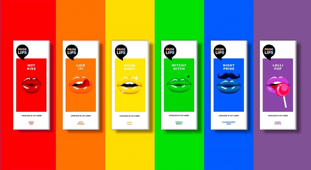 PRIDE LIPS kiss kits - color range, designed by baries design